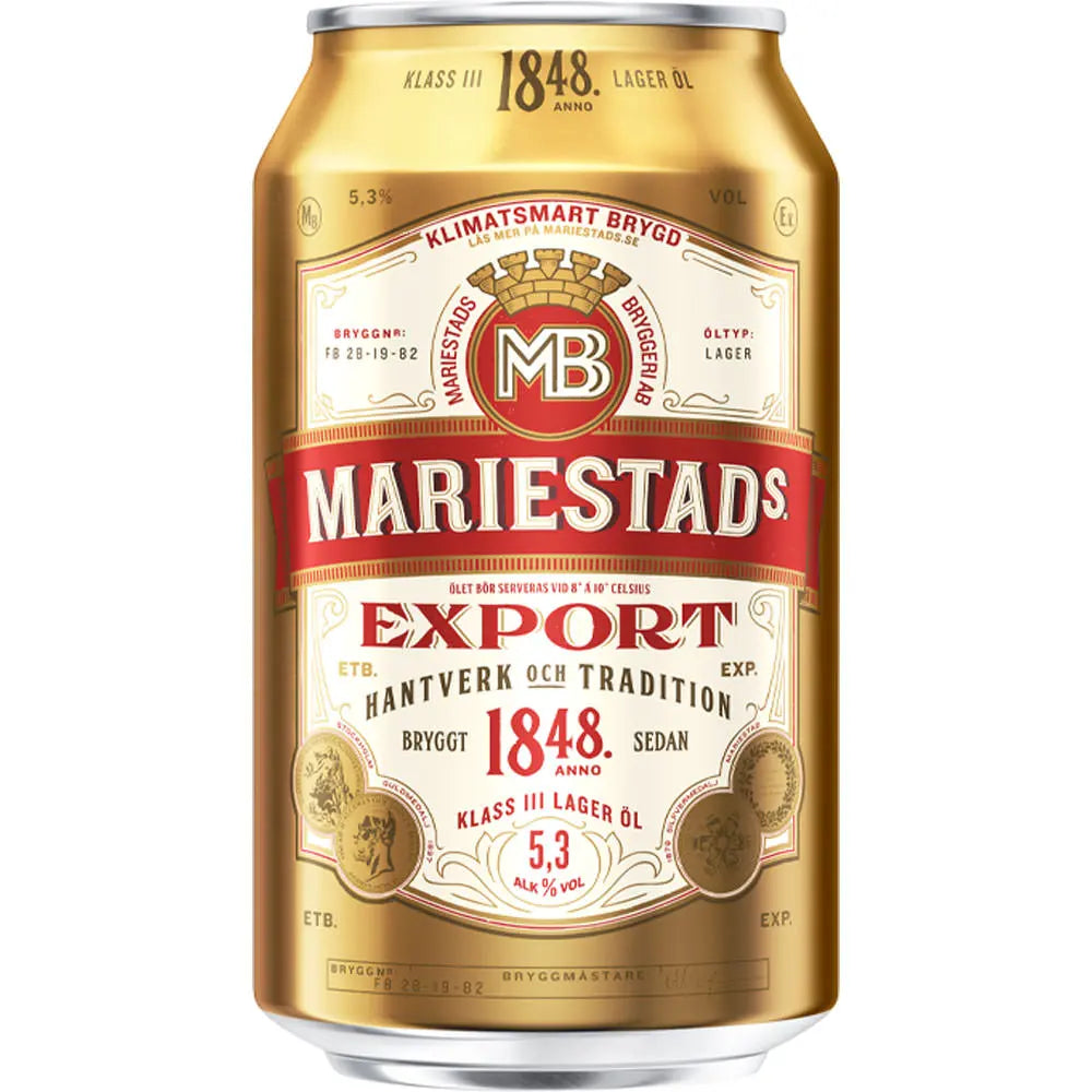 Mariestads Export 5,3% 24x 0,33 ltr. zzgl. DPG Pfand - AllSpirits