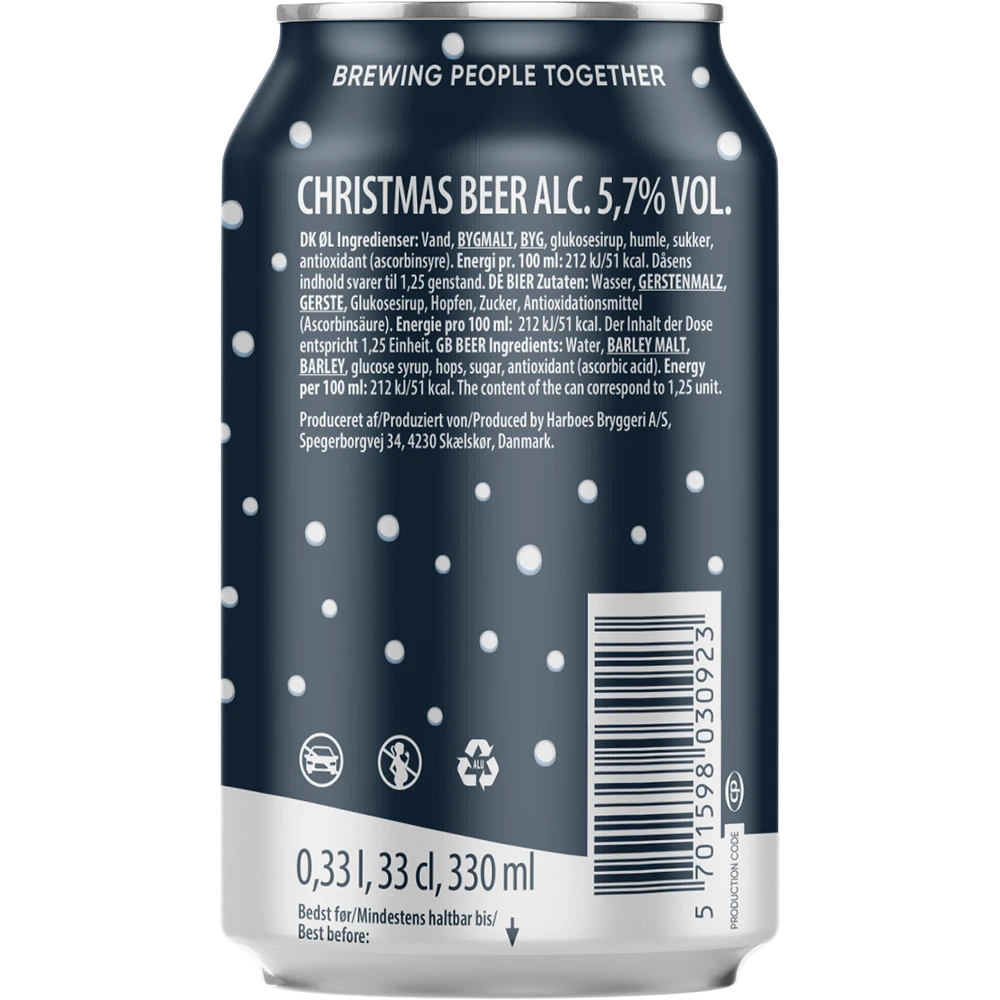 Harboe Julebryg 5,7 % TRAY 24x 0,33L DS zzgl. DPG Pfand