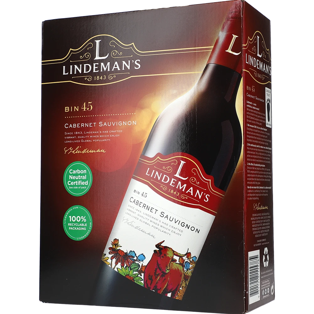 Lindeman's BIN 45 Cabernet Sauvignon 13.5 % 3L BIB