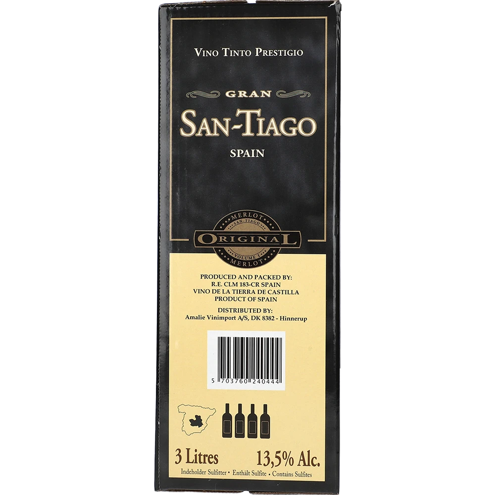 San Tiago Merlot 13.5 % 3L BIB