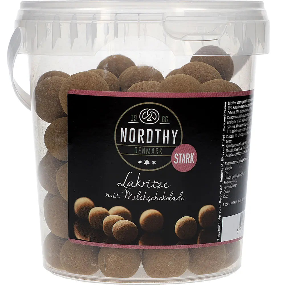 Nordthy Lakridskugler med Mælkechokolade STARK 500g