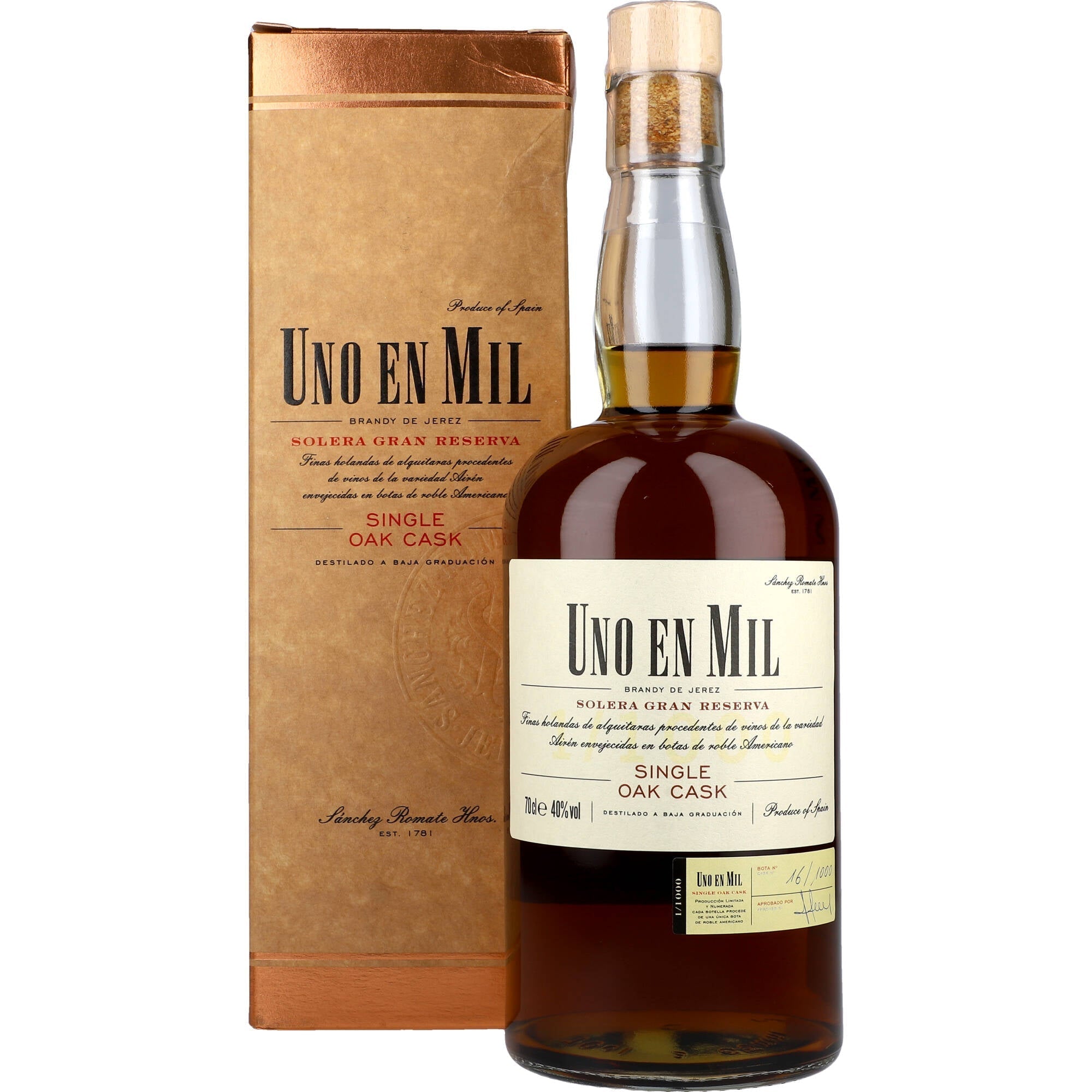 Uno EN MIL 40% 0,7 ltr. - AllSpirits