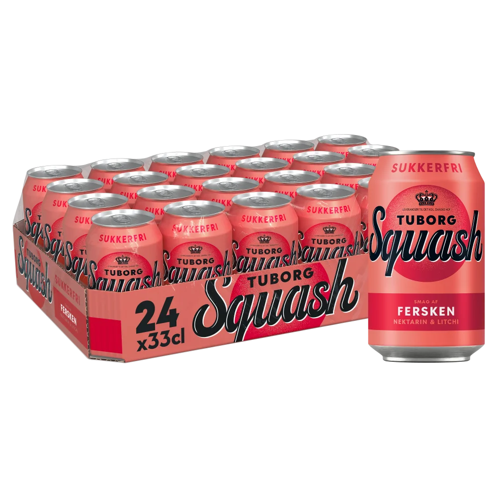 Tuborg Squash Fersken Zuckerfrei 24x0,33L Dose zzgl. DPG Pfand