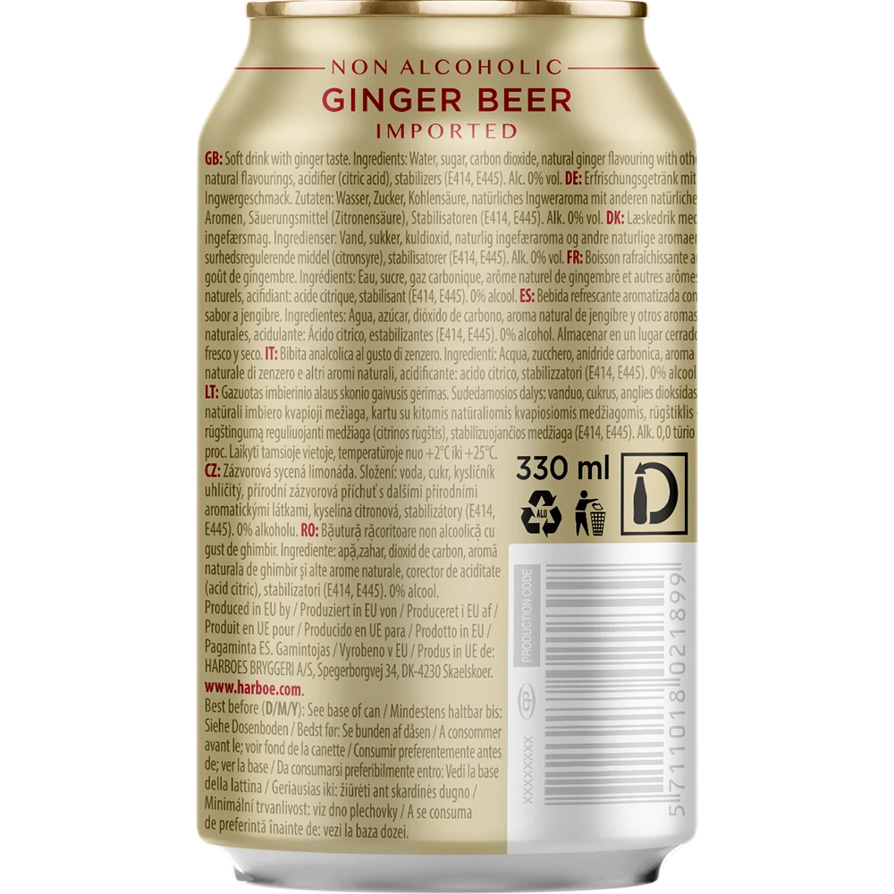 Caribia Ginger Taste TRAY 24x 0,33L DS zzgl. DPG Pfand