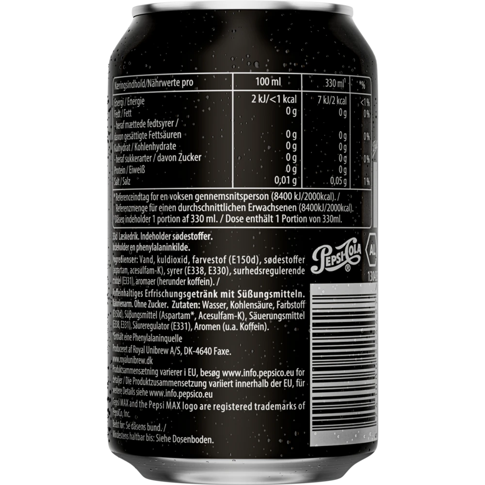 Pepsi Max TRAY 24x 0,33L DS zzgl. DPG Pfand