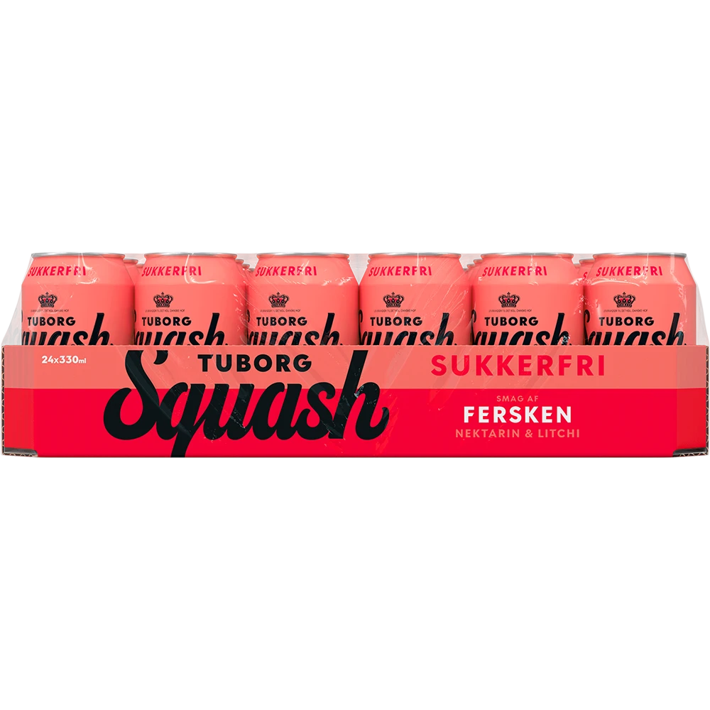 Tuborg Squash Fersken Zuckerfrei 24 x 0,33 ltr. zzgl: DPG Pfand