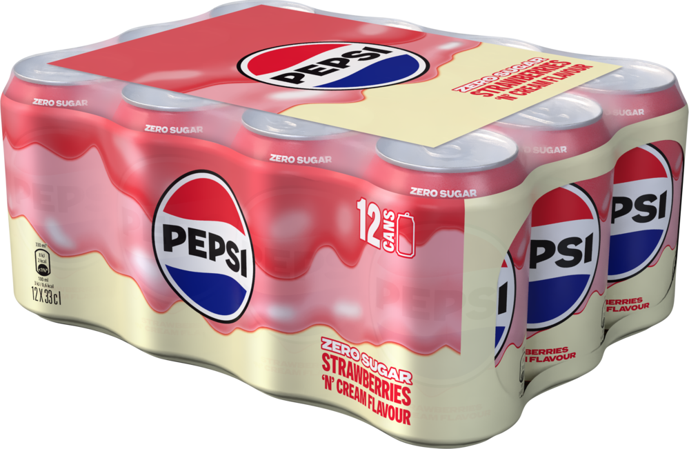 Pepsi Strawberries 'n' Cream Flavour 12x0,33L DS. zzgl. DPG Pfand
