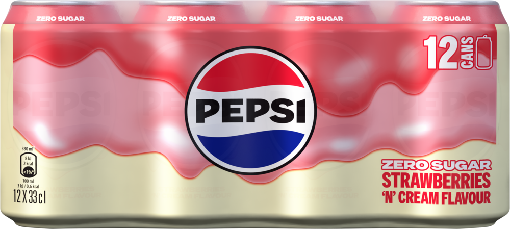 Pepsi Strawberries 'n' Cream Flavour 12x0,33L DS. zzgl. DPG Pfand