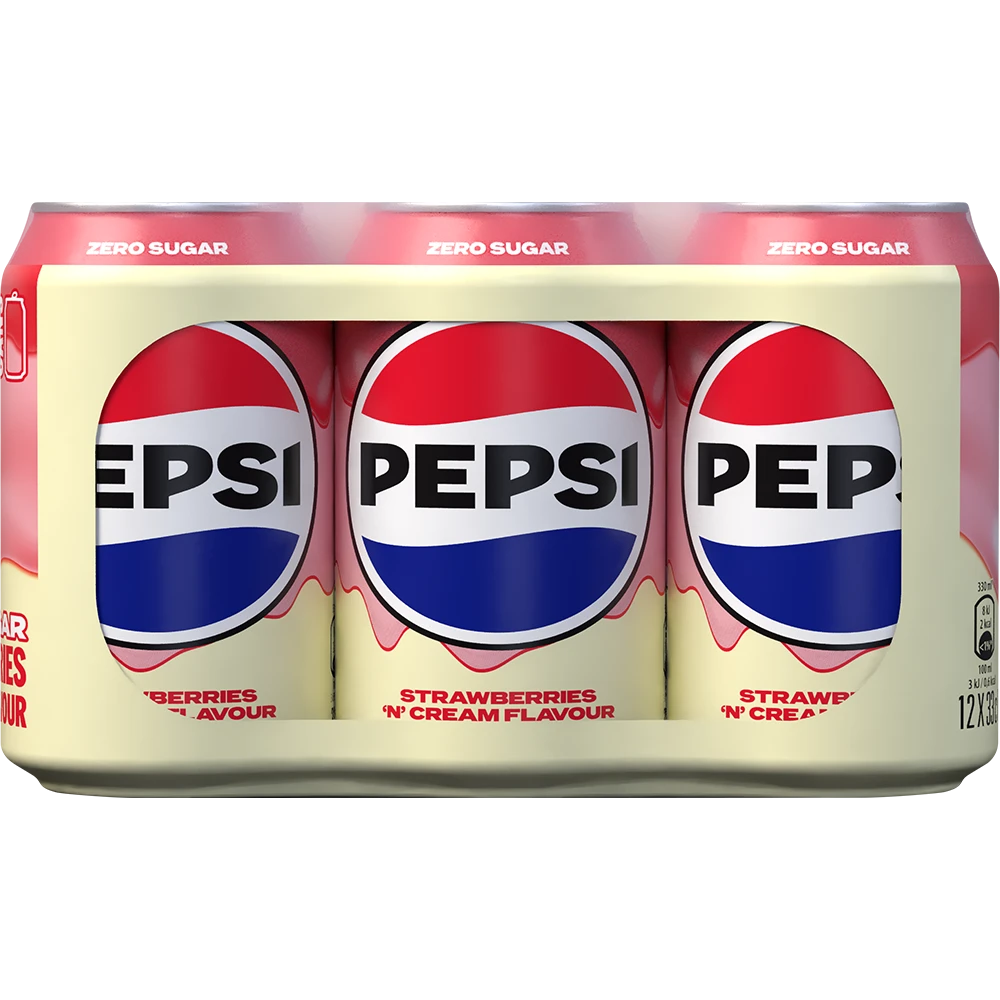 Pepsi Strawberries 'n' Cream Flavour 12x0,33L Dose zzgl. DPG Pfand