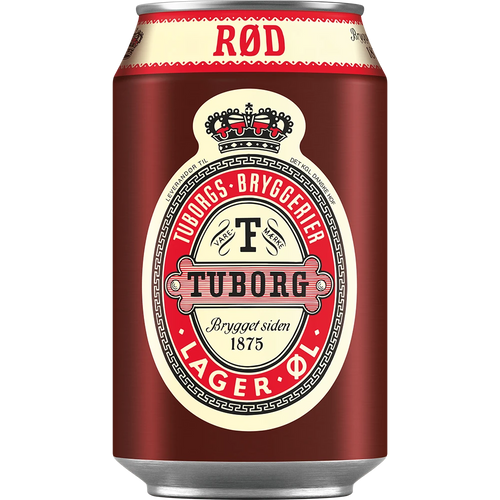 Tuborg Rød 4,3% 24x0,33L Dose zzgl. DPG Pfand