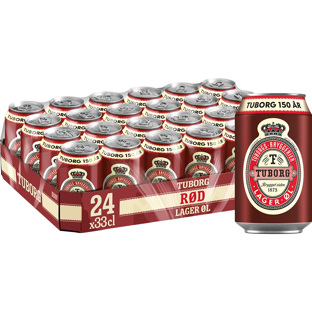 Tuborg Rød 4,3% TRAY 24x 0,33L DS zzgl. DPG Pfand