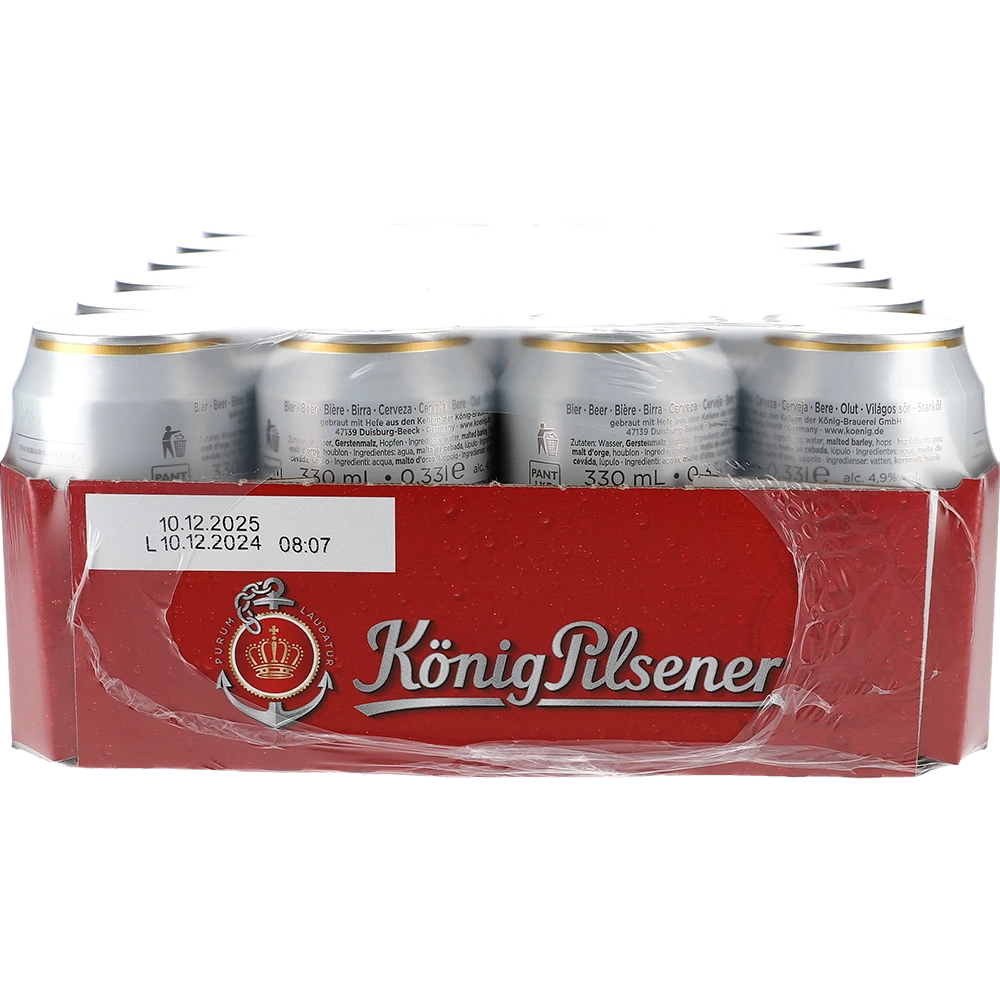 König Pilsener 4,9% TRAY 24x 0,33L DS zzgl. DPG Pfand