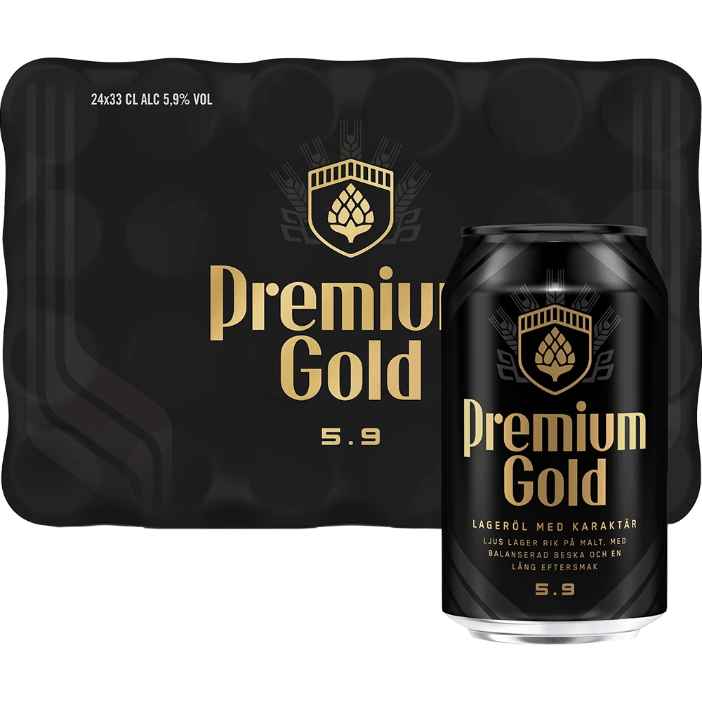 Spendrups Premium Gold 5,9 % TRAY 24x 0,33L DS zzgl. DPG Pfand