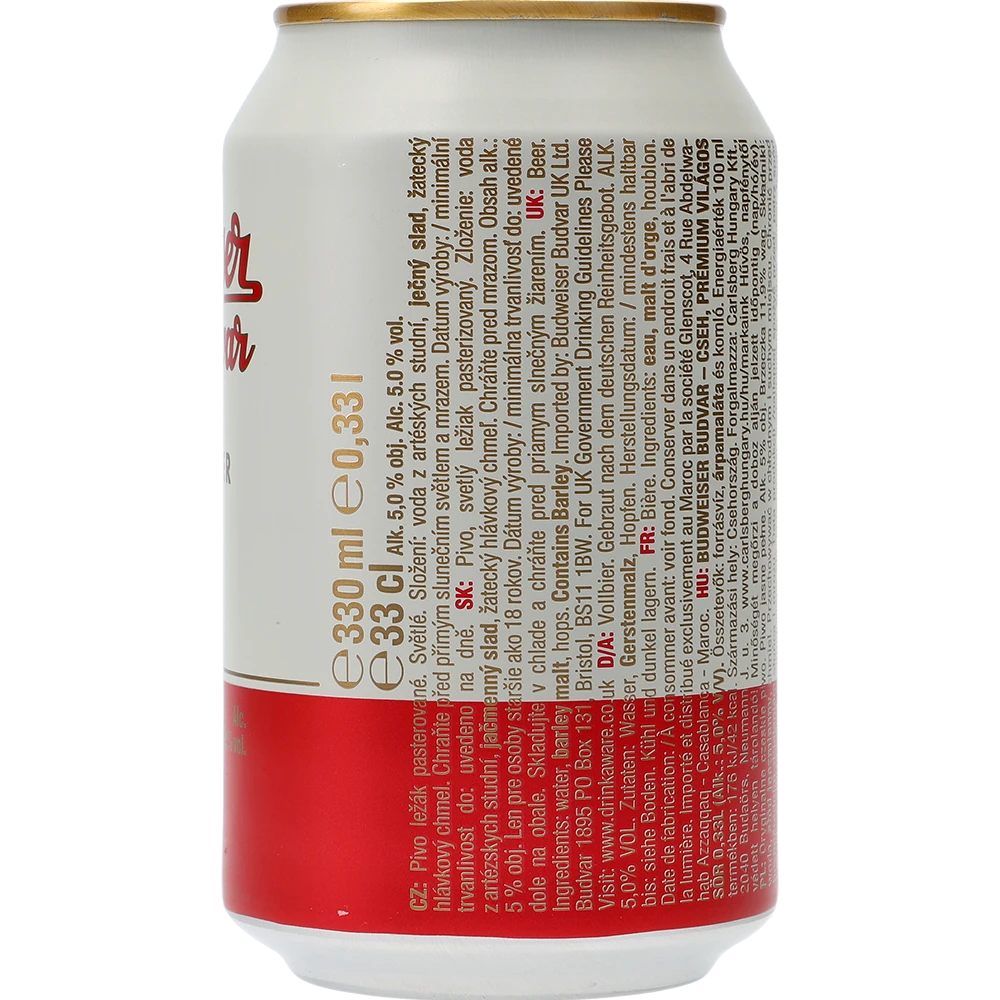 Budweiser Lager 5% TRAY 24x 0,33L DS zzgl. DPG Pfand