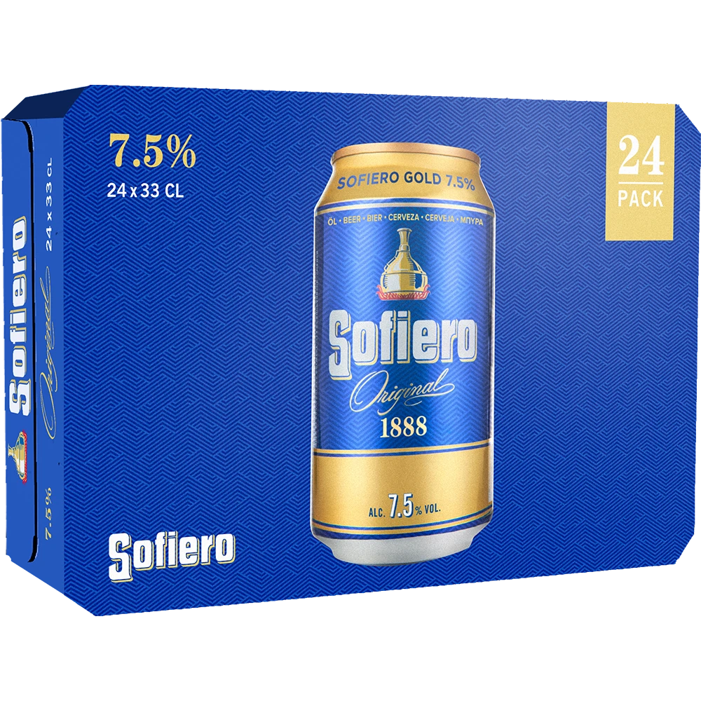 Sofiero Guld 7,5 % TRAY 24x 0,33L DS zzgl. DPG Pfand