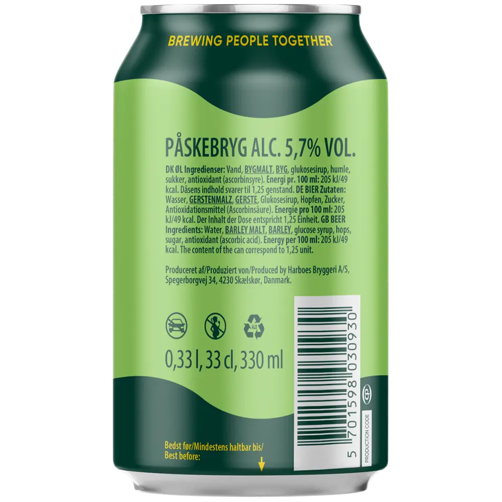 Harboe Påskebryg 5,7% TRAY 24x 0,33L DS zzgl. DPG Pfand