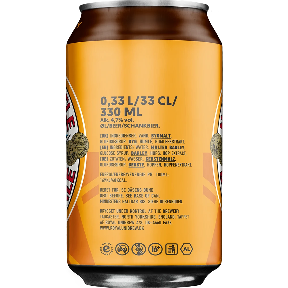 Newcastle Brown Ale 4,7% 24x0,33L Dose zzgl. DPG Pfand