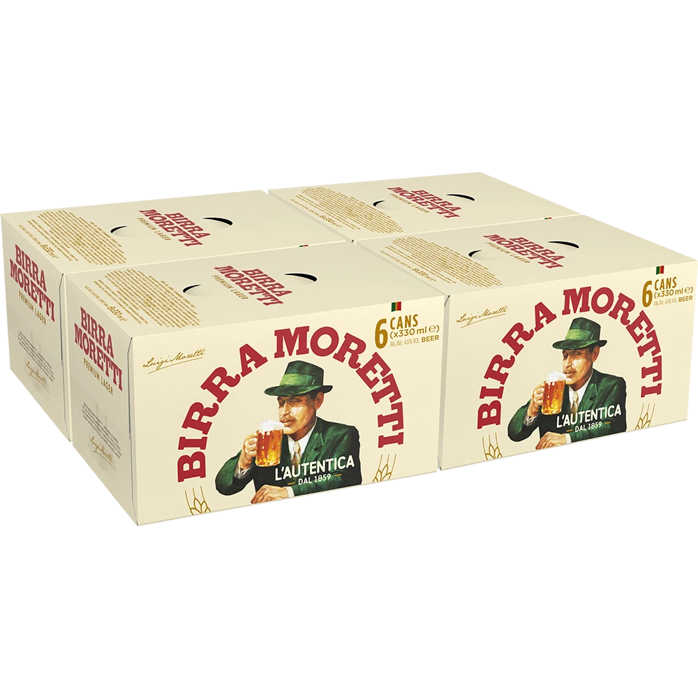 Birra Moretti L'Autentica 4,6 % TRAY 24x 0,33L DS zzgl. DPG Pfand