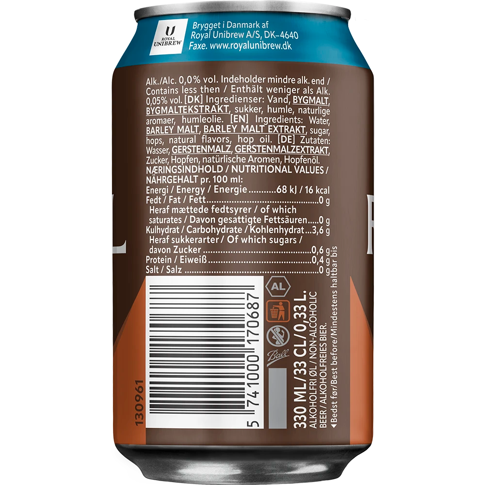 Royal Classic Alkoholfri 0,0% TRAY 24x 0,33L DS zzgl. DPG Pfand