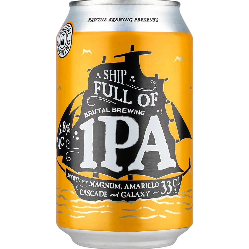 Brutal Brewing A Ship full of IPA 5,8% 24x0,33 ltr. zzgl. DPG Pfand - AllSpirits