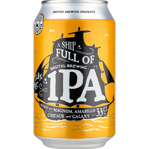 Brutal Brewing A Ship full of IPA 5,8% 24x0,33 ltr. zzgl. DPG Pfand - AllSpirits