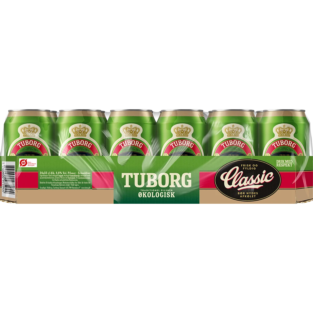 Tuborg Classic Økologisk 4,6% TRAY 24x 0,33L DS zzgl. DPG Pfand