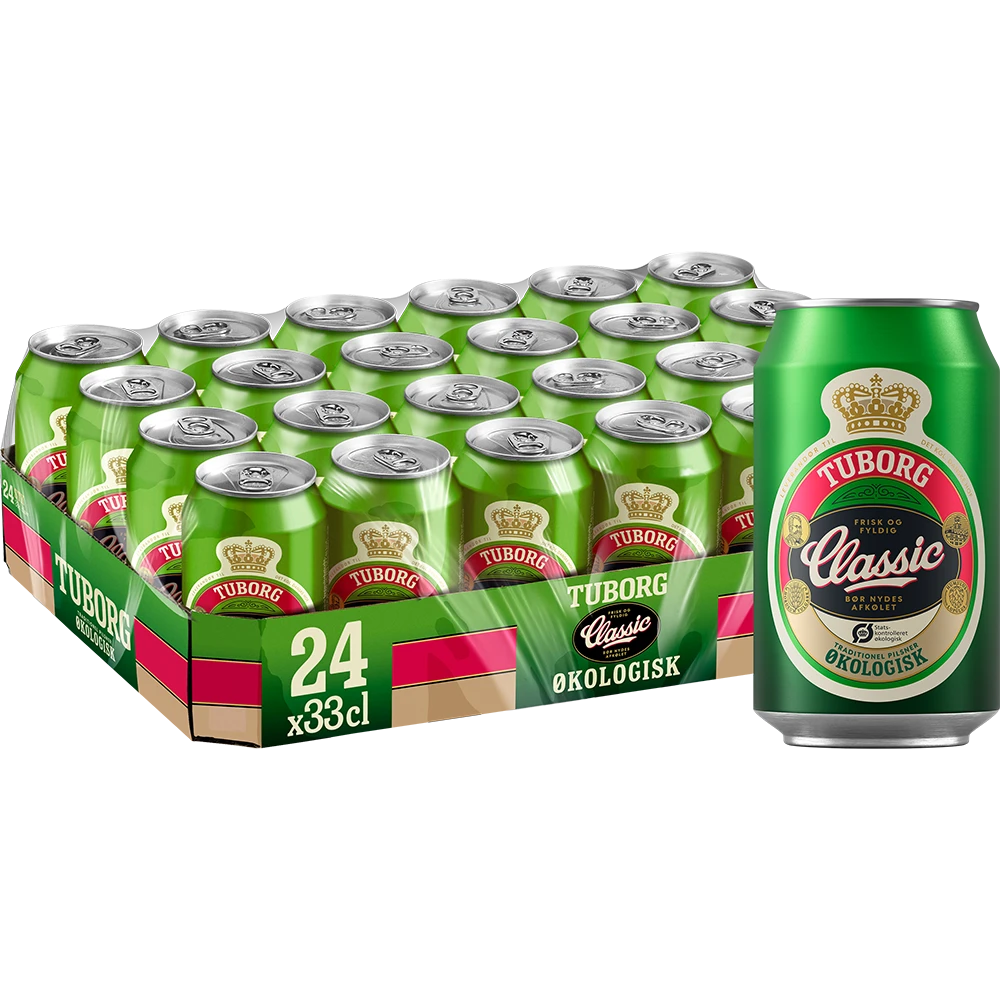 Tuborg Classic Økologisk 4,6% TRAY 24x 0,33L DS zzgl. DPG Pfand
