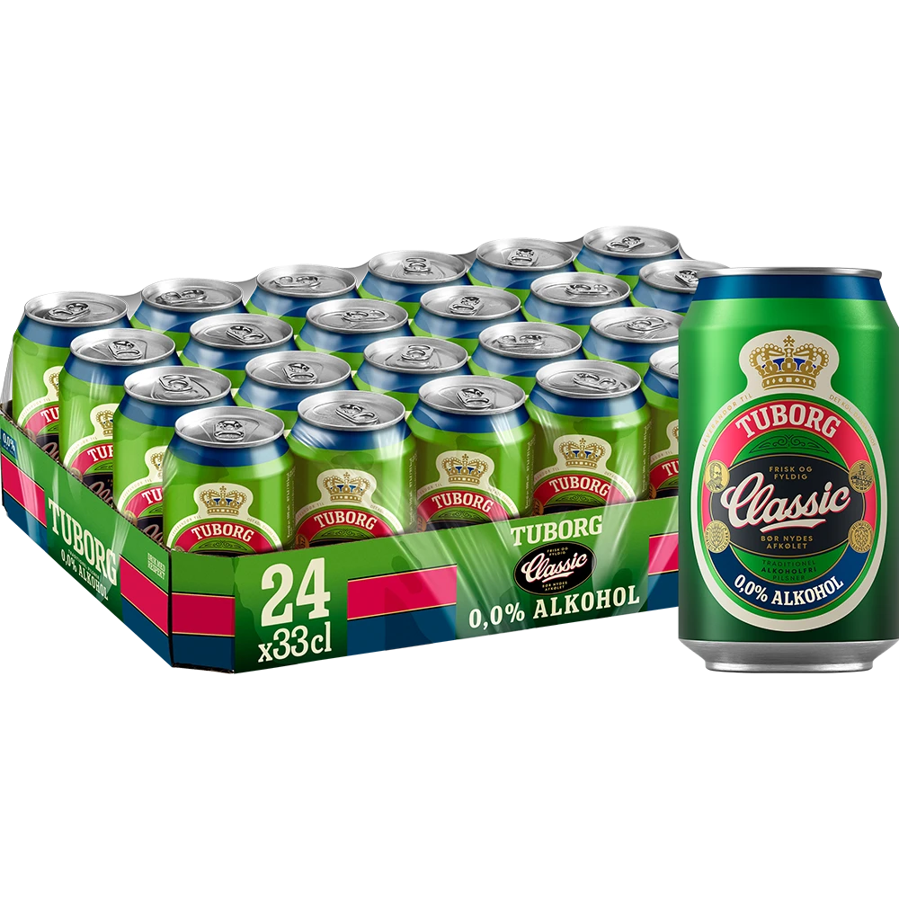Tuborg Classic 0,0% Alkoholfrei 24x0,33 ltr. Ds. zzgl. DPG