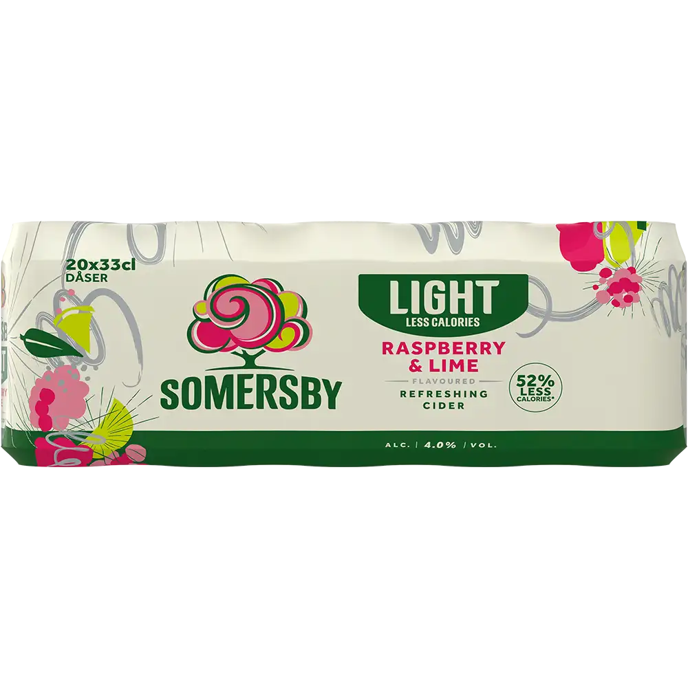 Somersby Rasberry-Lime Lite 4,0% TRAY 20x 0,33L DS zzgl. DPG Pfand