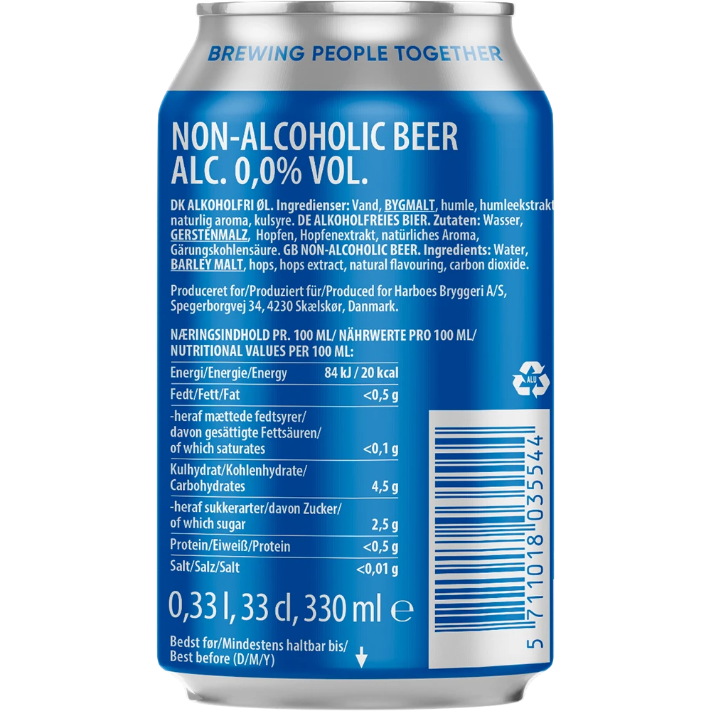 Harboe Pils 0,0% TRAY 24 zzgl. DPG Pfand