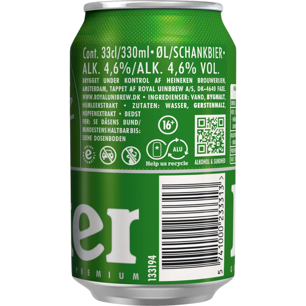 Heineken Original 4,6% TRAY 24x 0,33L DS zzgl. DPG Pfand