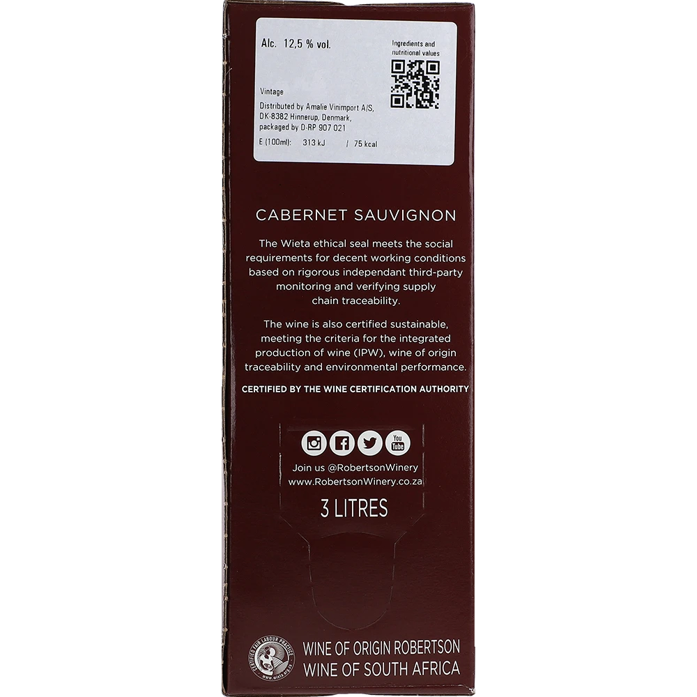 Robertson Winery Cabernet Sauvignon 14 % 3L BIB