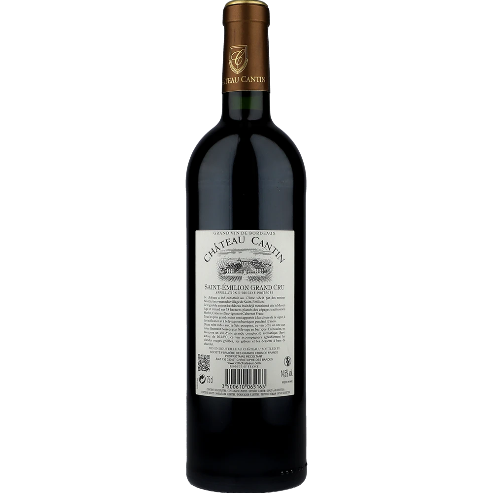 Château Cantin Saint-Émilion Grand Cru 14,5 % 0,75L FL