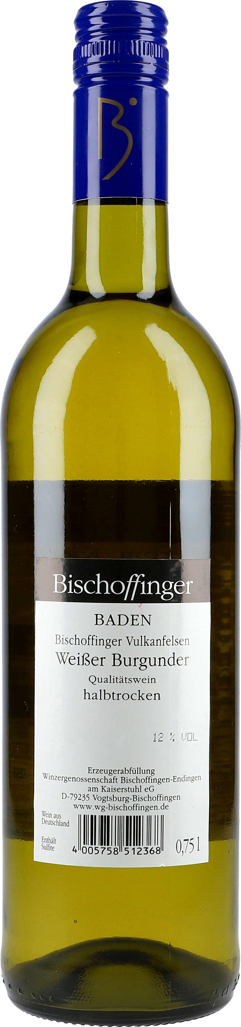 Bischoffinger Weißer Burgunder 12% 0,75L FL