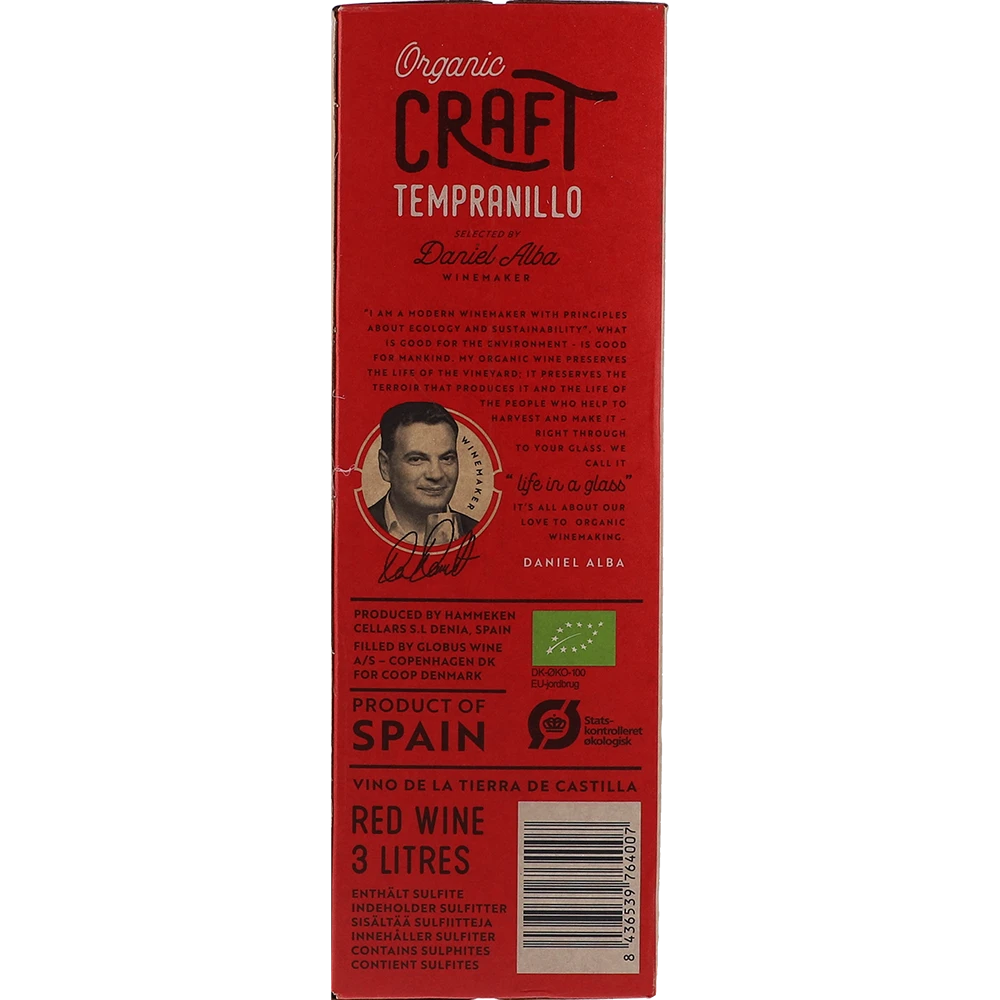 Organic Craft Tempranillo 13.5 % 3L BIB