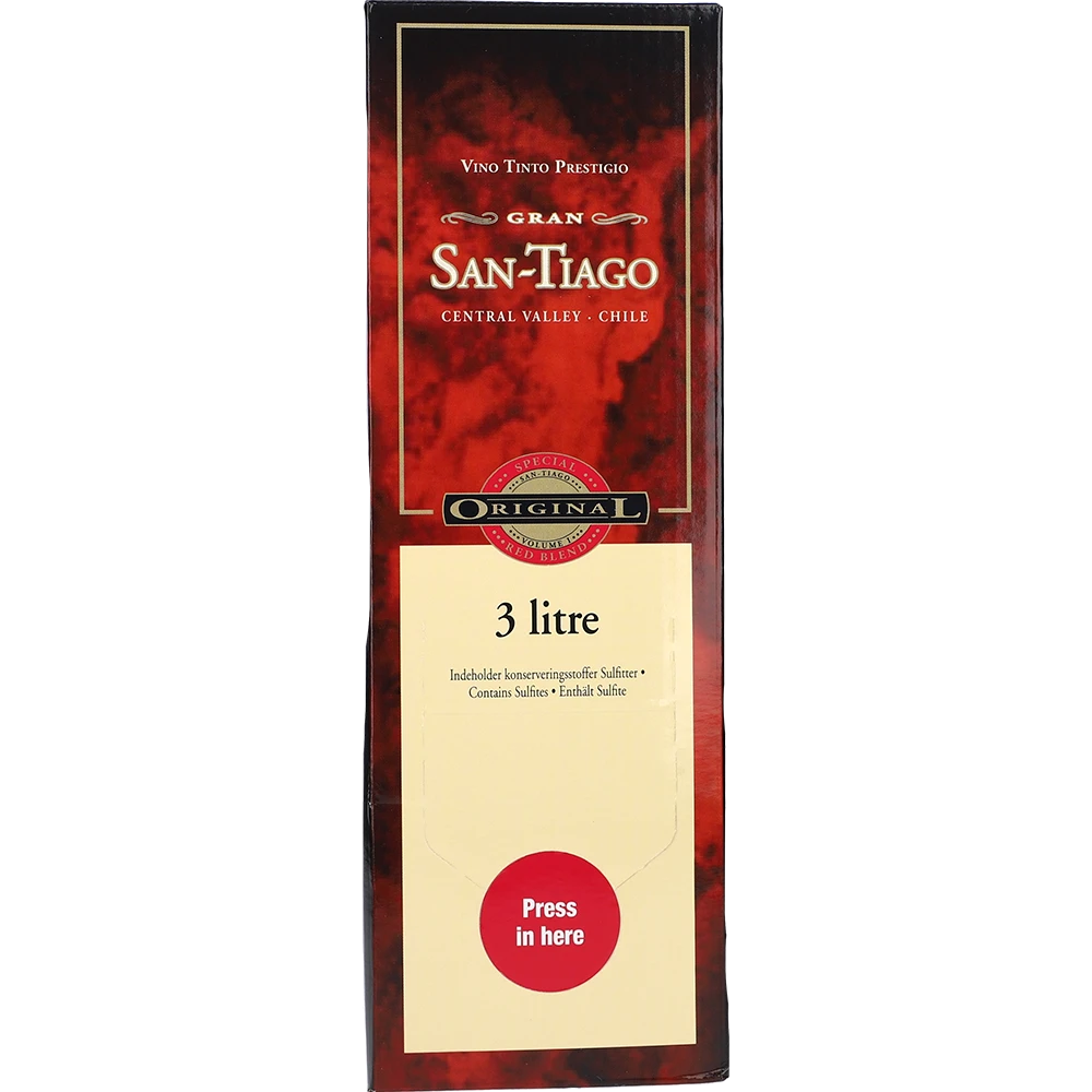 San Tiago Special Blend Red Wine 13.5 % 3L BIB
