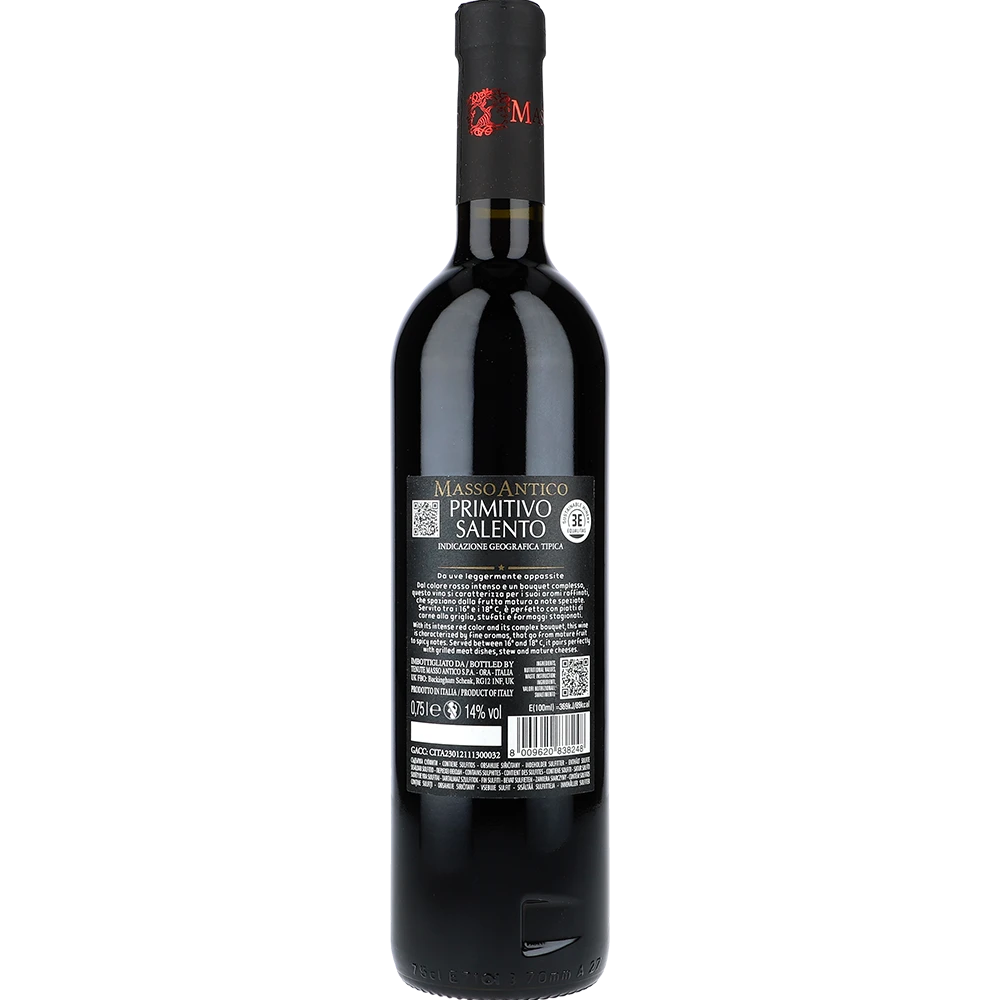 Masso Antico Primitivo Salento Appassito 14 % 0,75L FL
