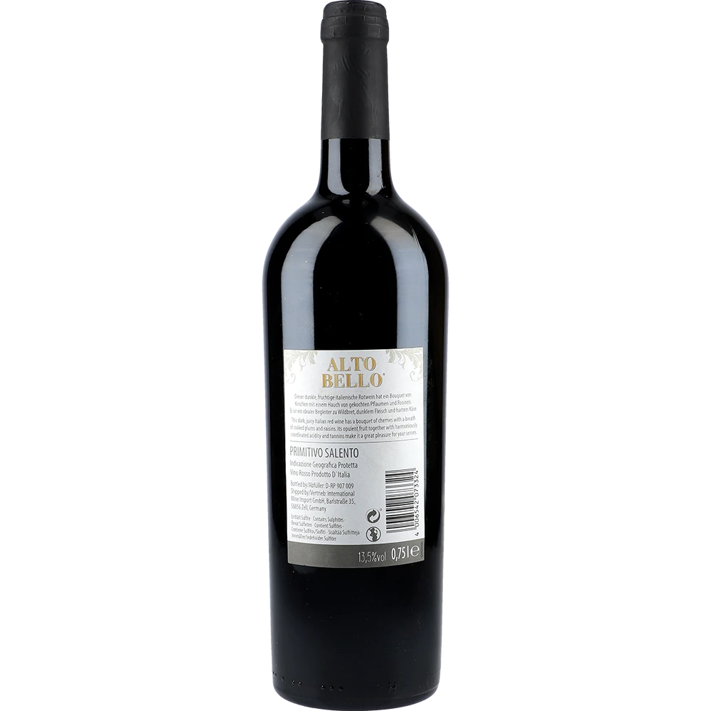 Alto Bello Primitivo 13.5 % 0,75L FL