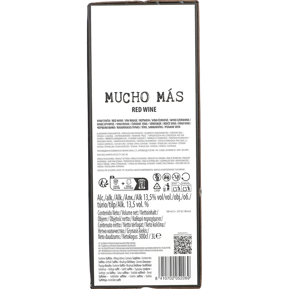 Mucho Más Rot 13,5 % 3L BIB