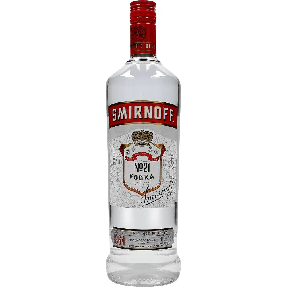 Smirnoff Vodka Red Label 37,5% 1 ltr. - AllSpirits