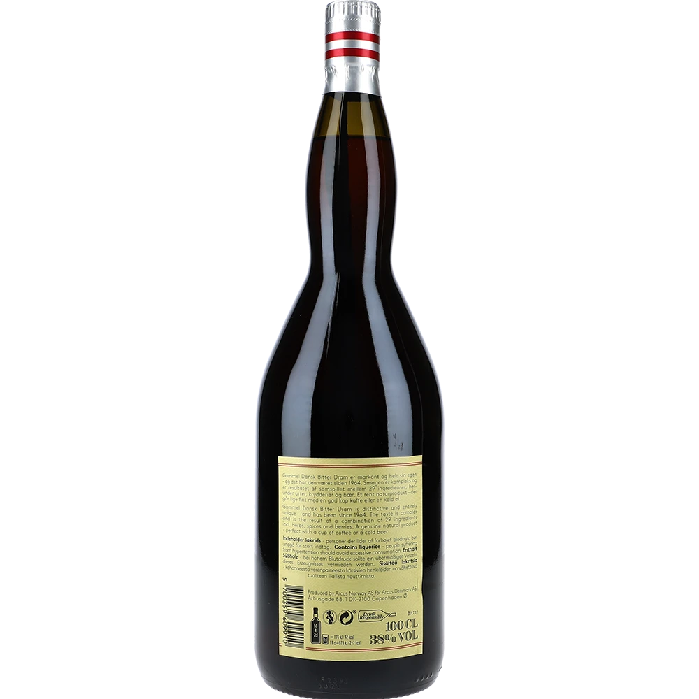 Gammel Dansk Bitter Dram 38% 1L FL