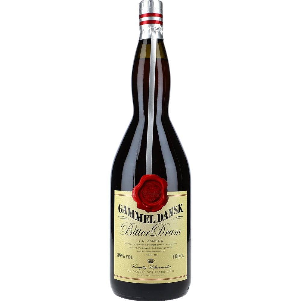 Gammel Dansk Bitter Dram 38% 1L FL