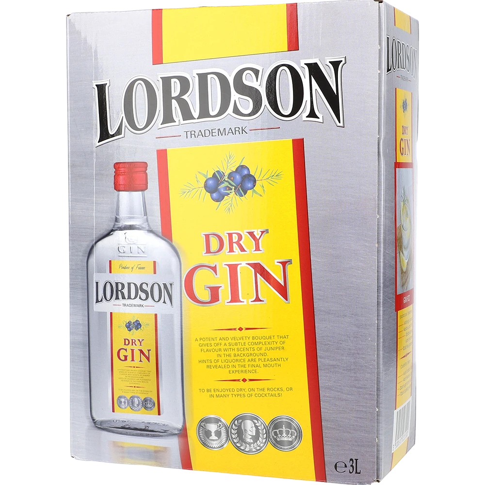 Lordson Dry Gin 37.5 % 3L BIB