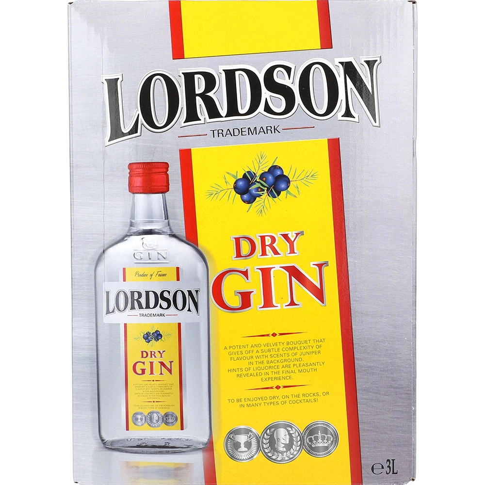 Lordson Dry Gin 37.5 % 3L BIB