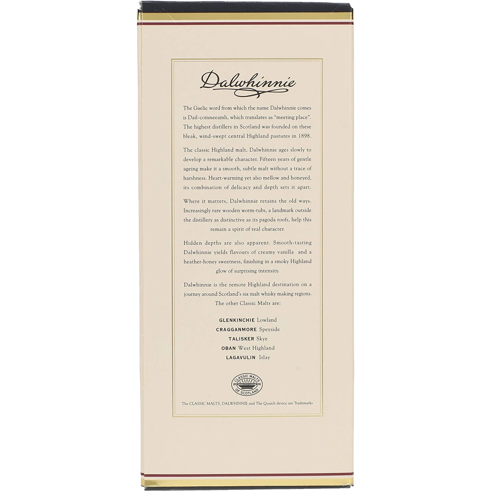 Dalwhinnie 15y 43 % 0,7L FL