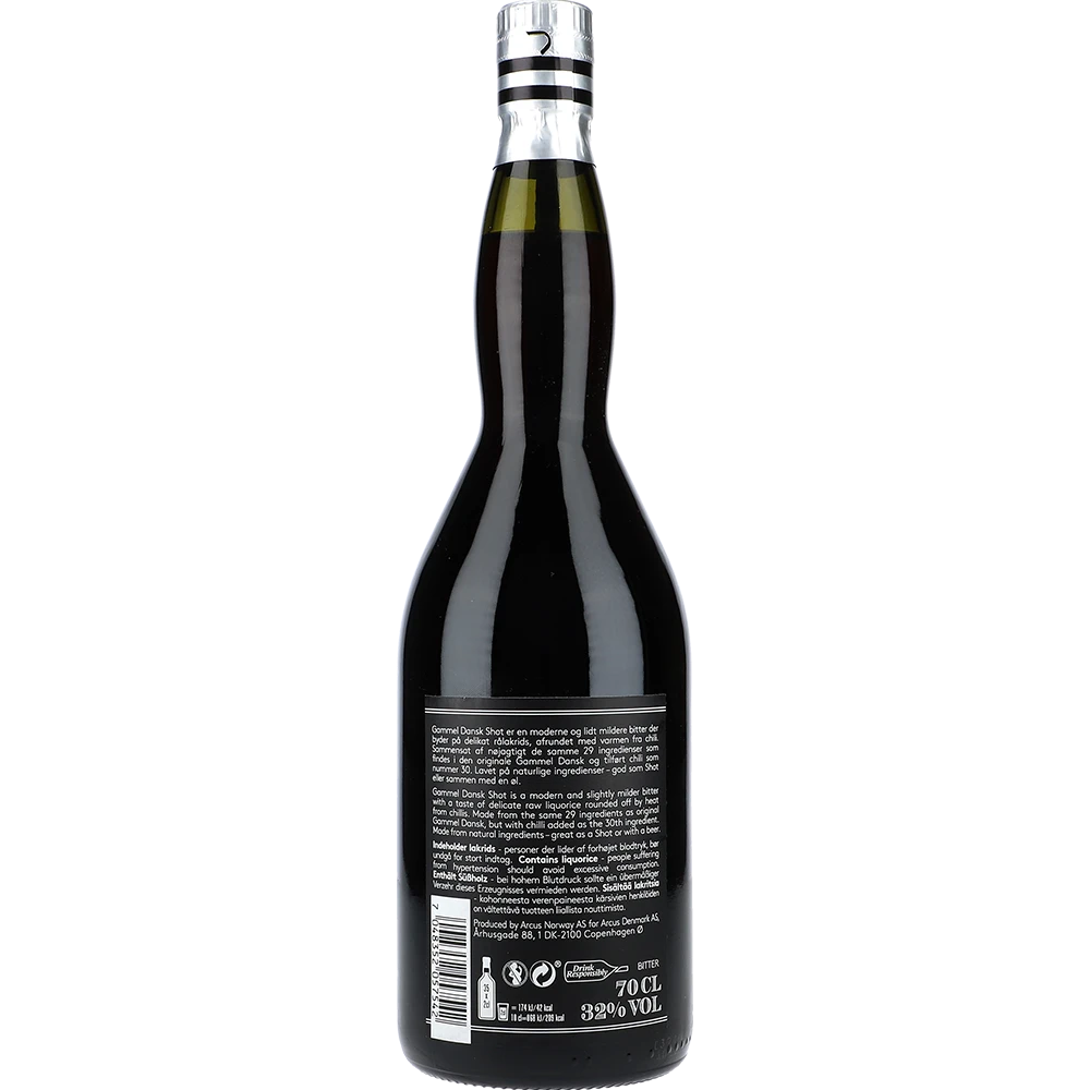 Gammel Dansk Shot Chili & Lakrids Shot 32 % 0,7L FL