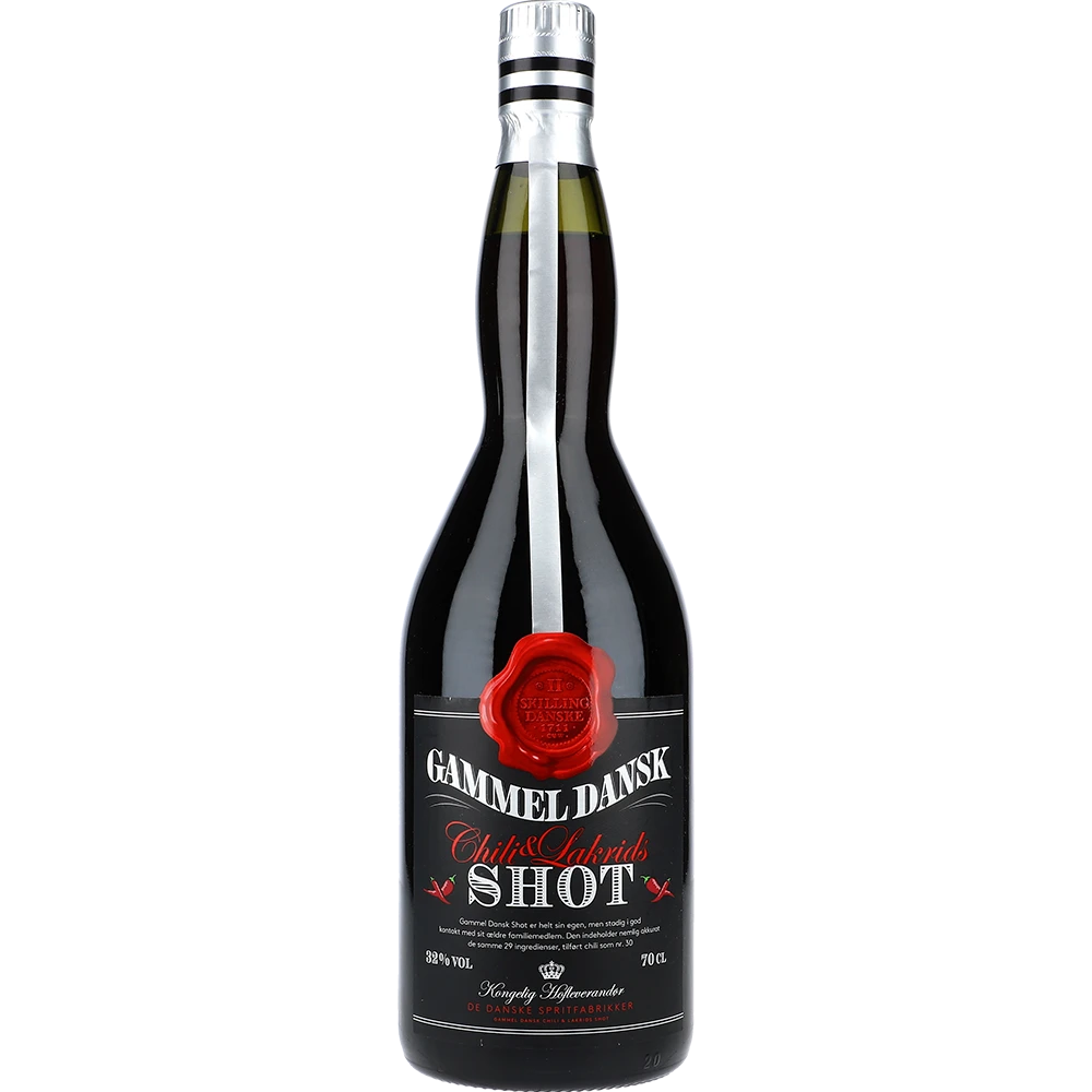Gammel Dansk Shot Chili & Lakrids Shot 32 % 0,7L FL