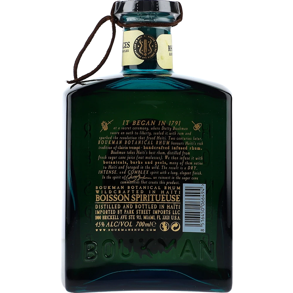 Boukman Haiti Botanical Rhum    45% 0,7L FL