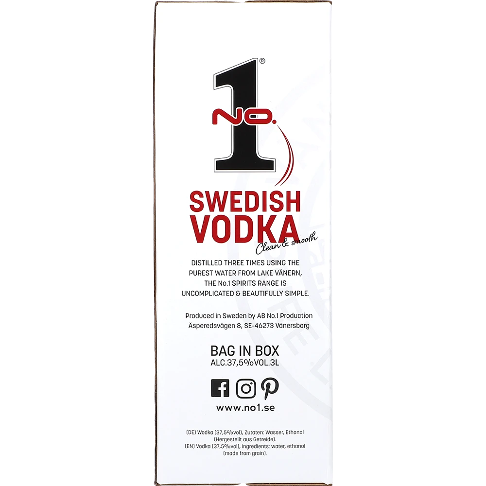 No. 1 Premium Vodka 37,5 % 3L BIB