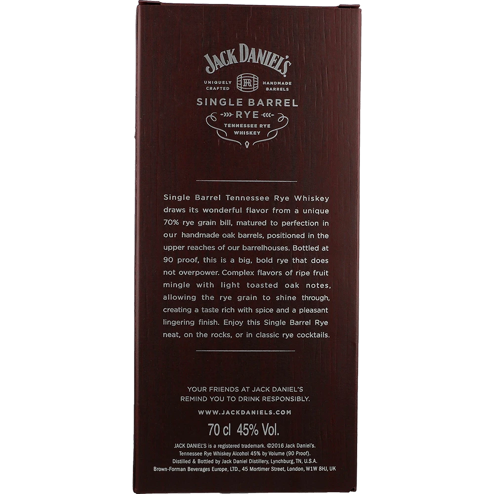 Jack Daniel's Single Barrel Rye 45 % 0,7L FL